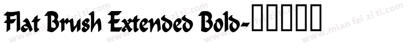 Flat Brush Extended Bold字体转换